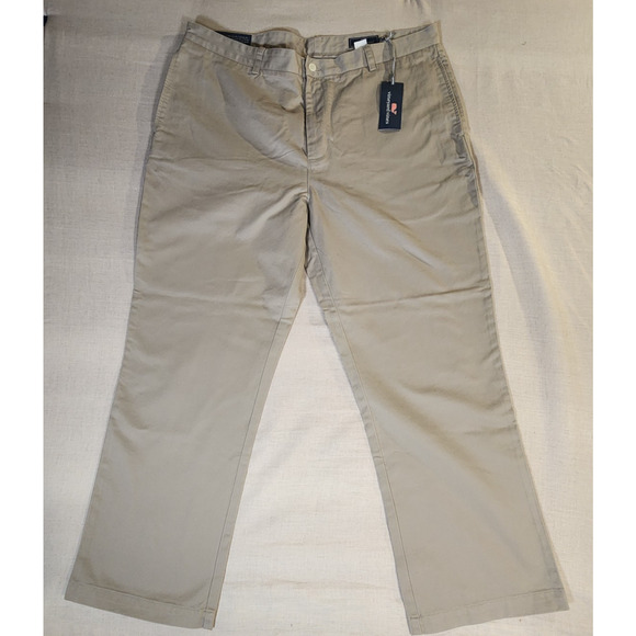 Vineyard Vines Classic Fit Club Pants W40x30 Dune Khaki Twill Chino NWT 2014 - Picture 1 of 8